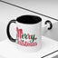 Christmas Mug - Merry Christmas Red & Green Text Bow