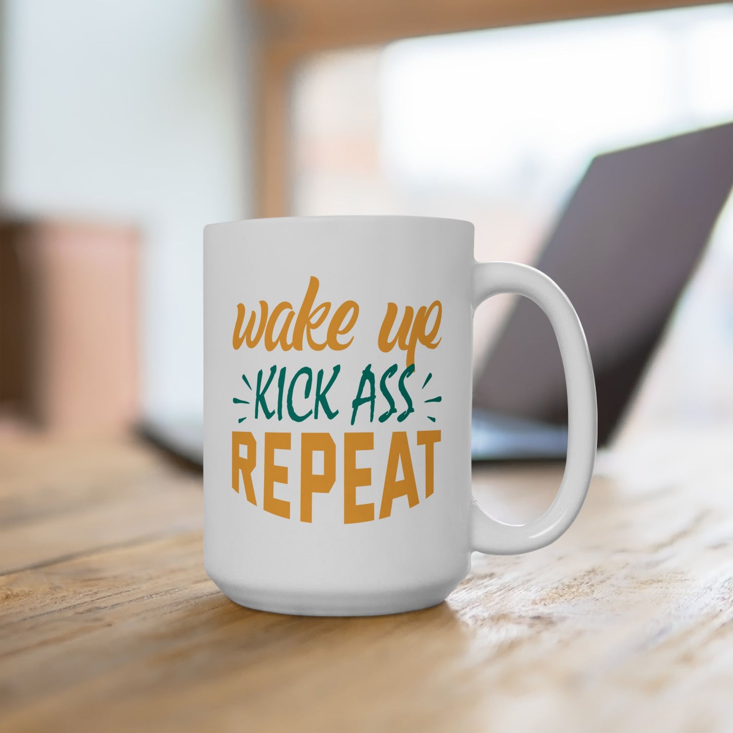 Adult Mug - Wake Up Kick Ass Repeat