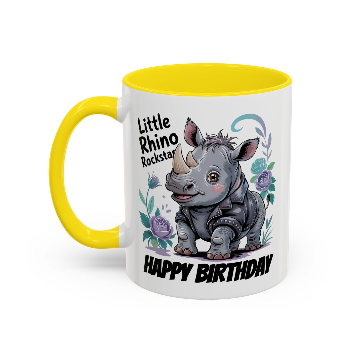 Birthday Mug - Happy Birthday Little Rhino Rockstar