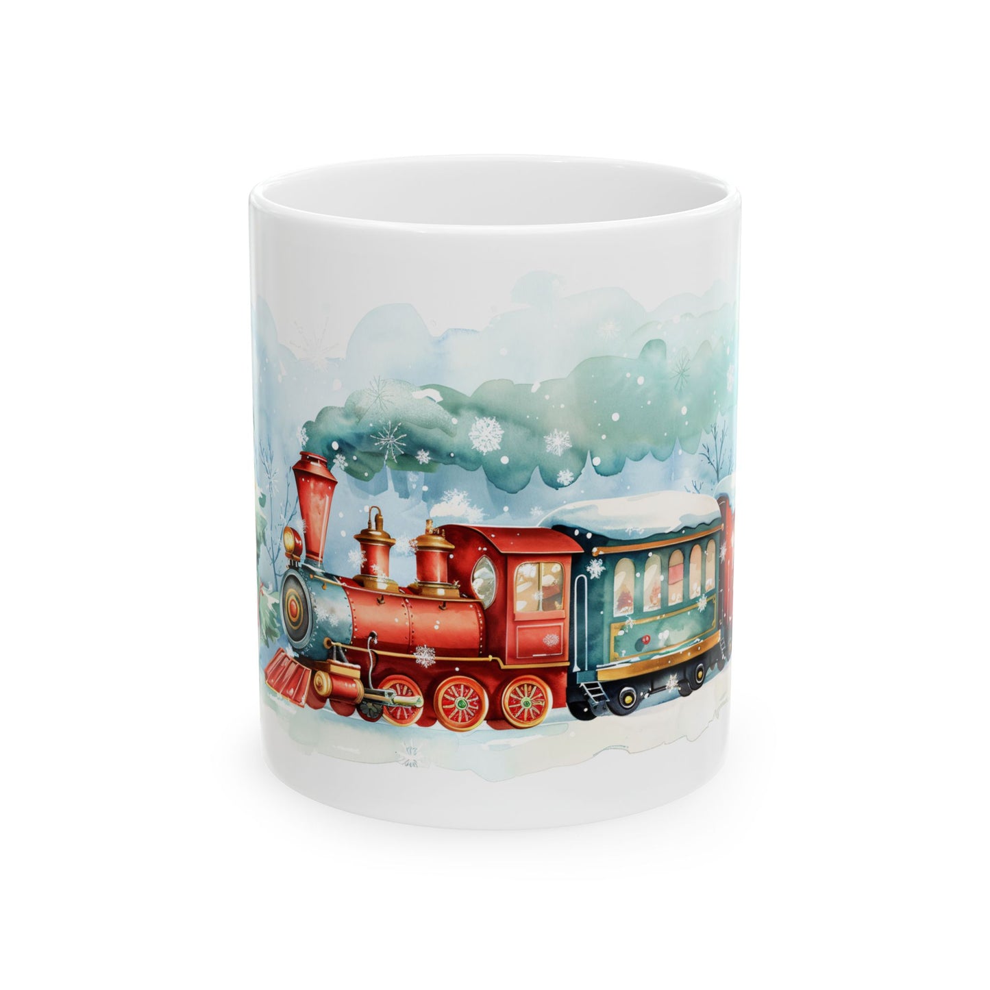 Christmas Mug - Snowman and Train Wrap 2