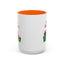 Christmas Mug - Merry Christmas Green & Red Text Santa Presents