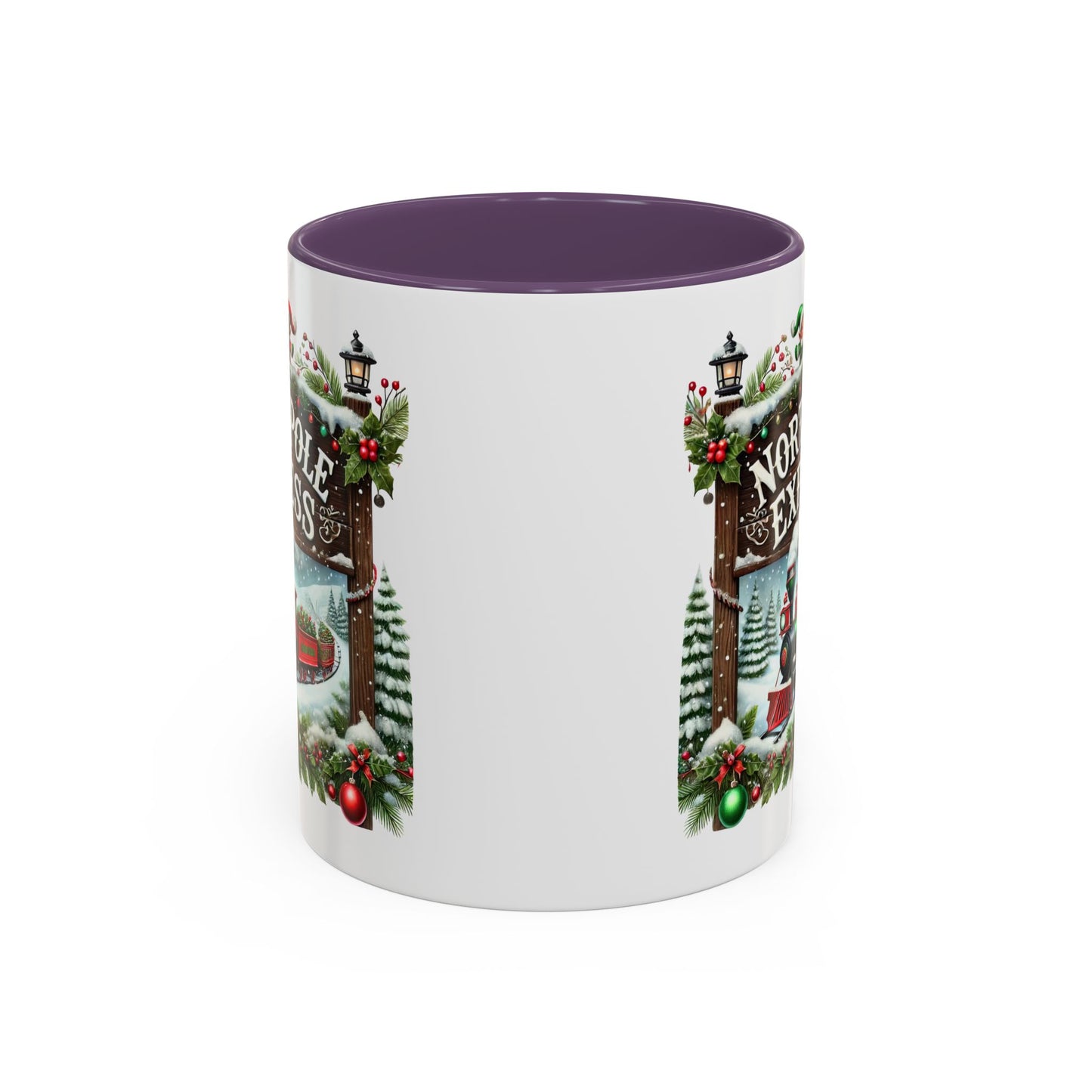 Christmas Mug - North Pole Express Steam Locomotive Decorations