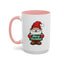 Christmas Mug - Merry Christmas White & Green Text Gnome Snow