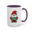Christmas Mug - Merry Christmas White & Green Text Gnome Snow