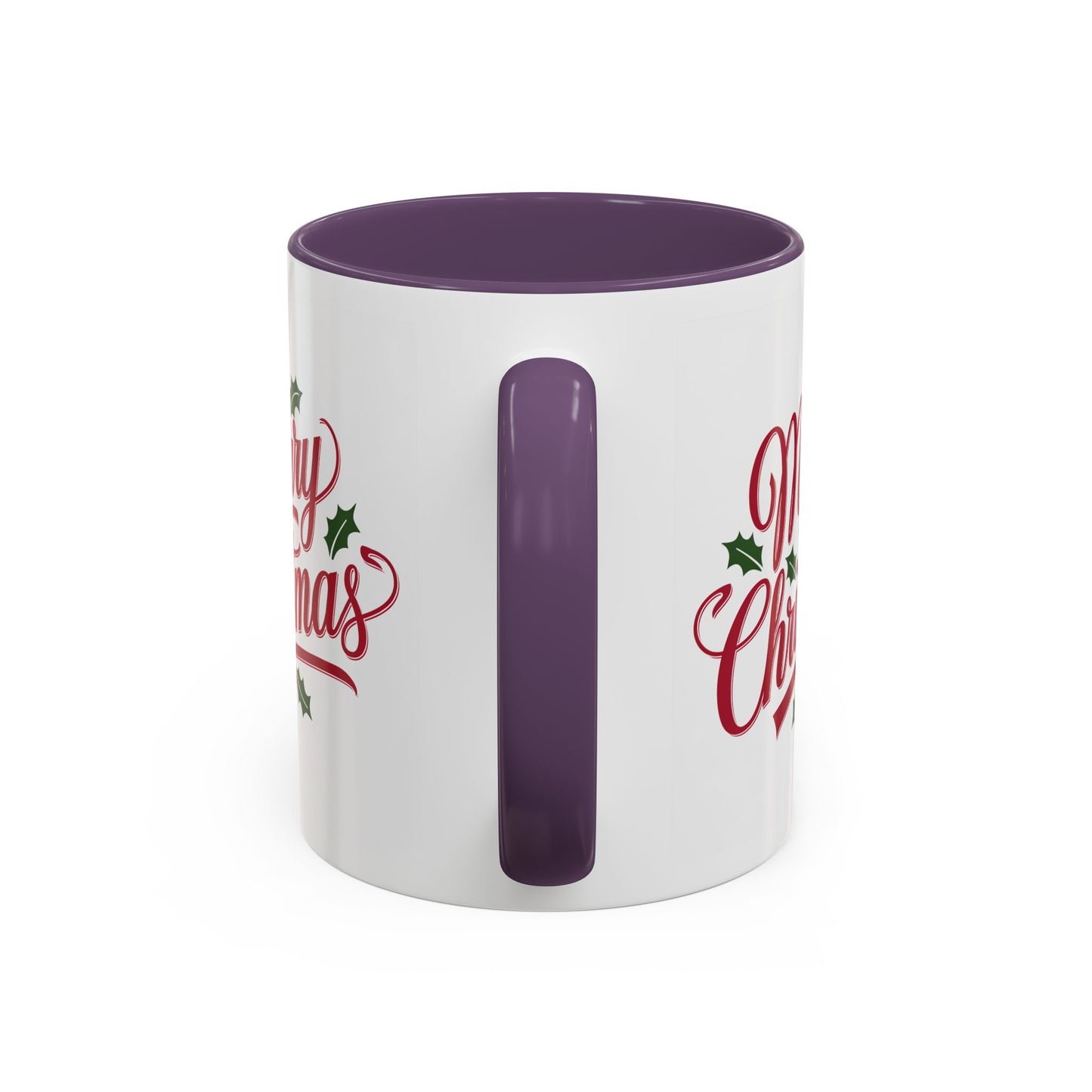 Christmas Mug - Merry Christmas Red Text Mistletoe
