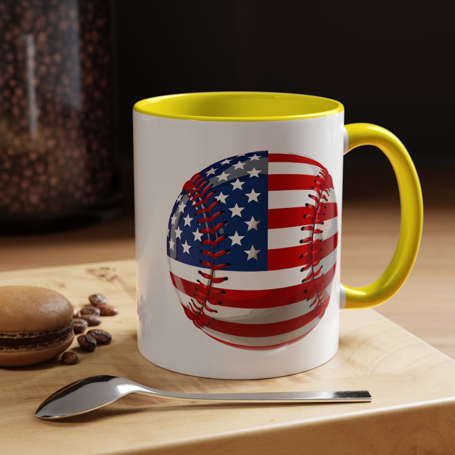 4th of July Mug - Baseball American Flag