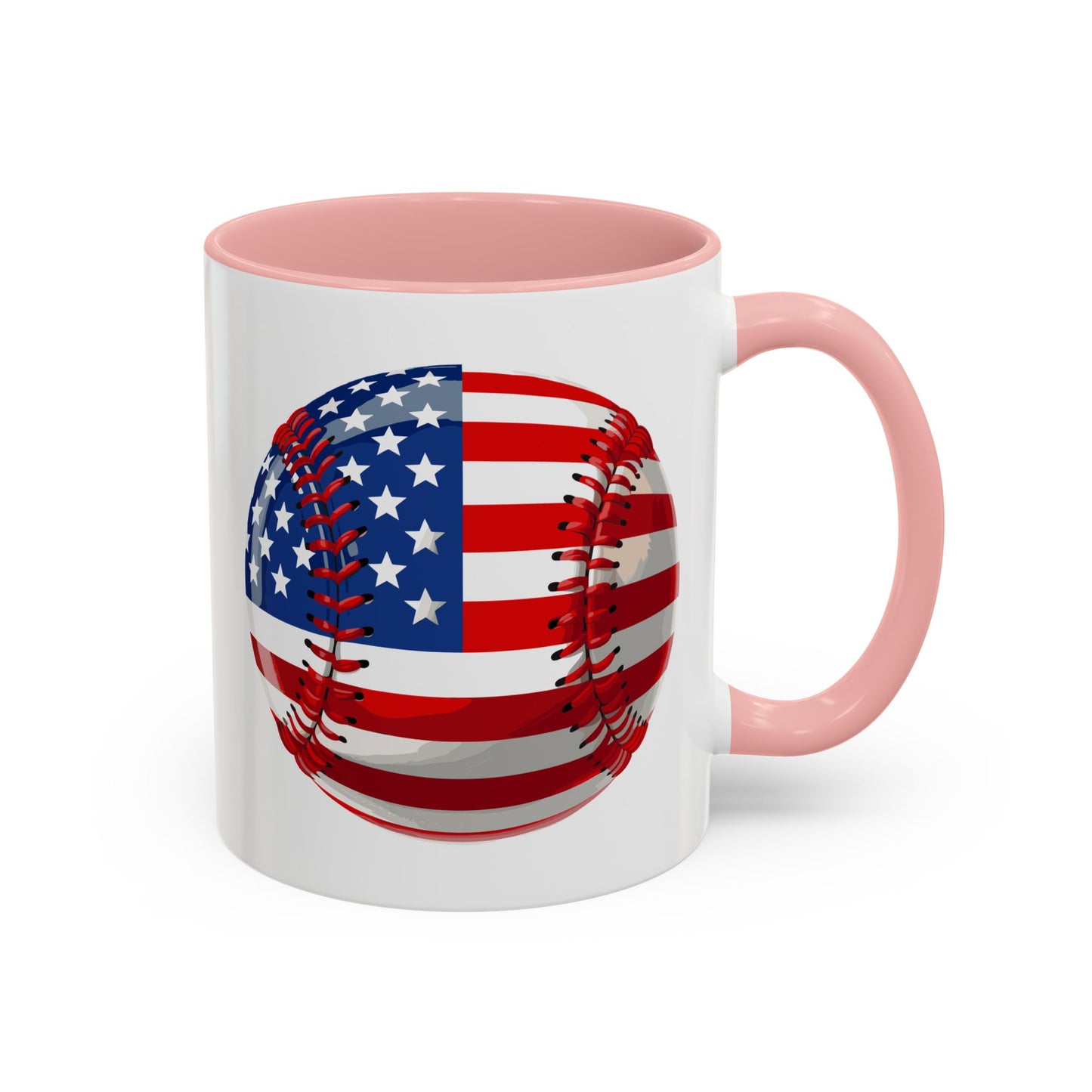 4th of July Mug - Baseball American Flag