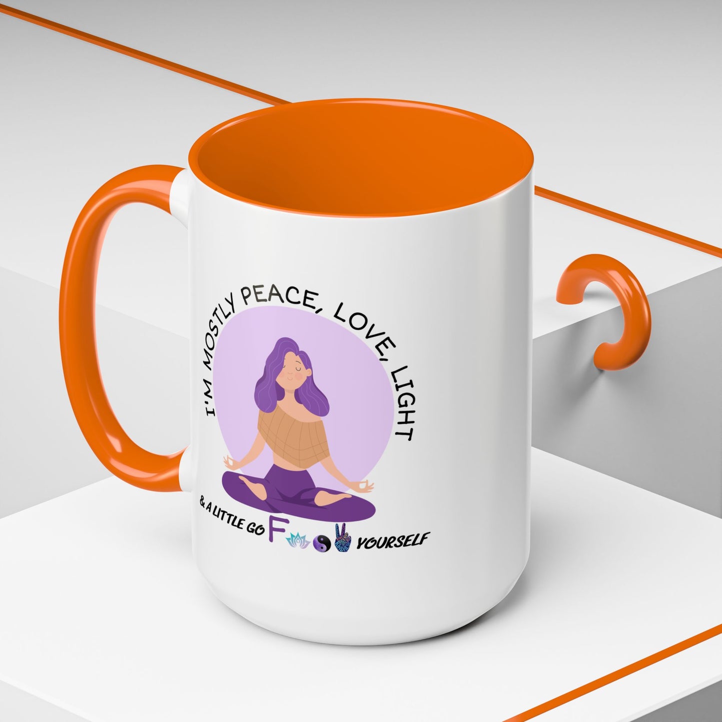 Adult Mug - I'm Mostly Peace, Love, Light