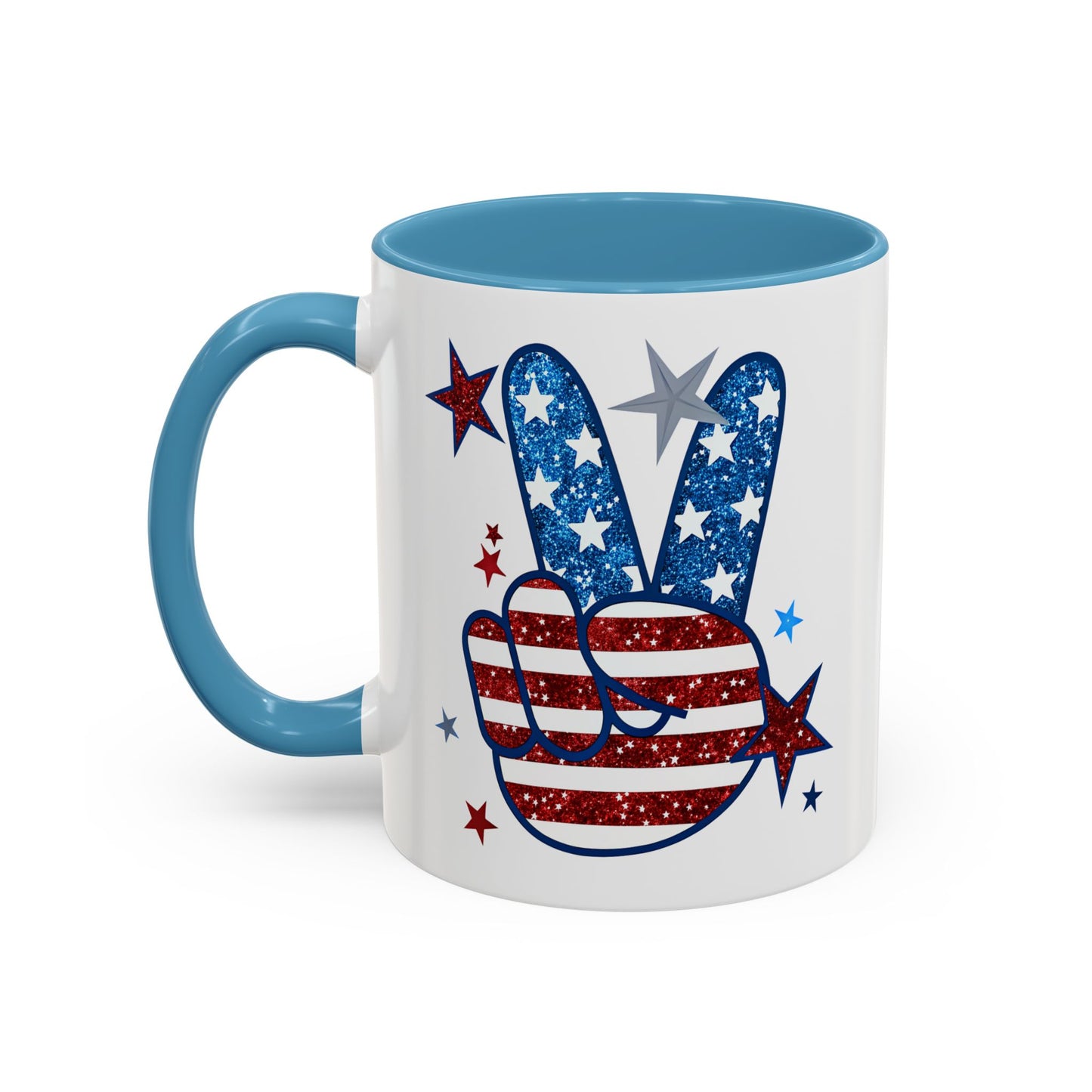 4th of July Mug - America Peace Sign
