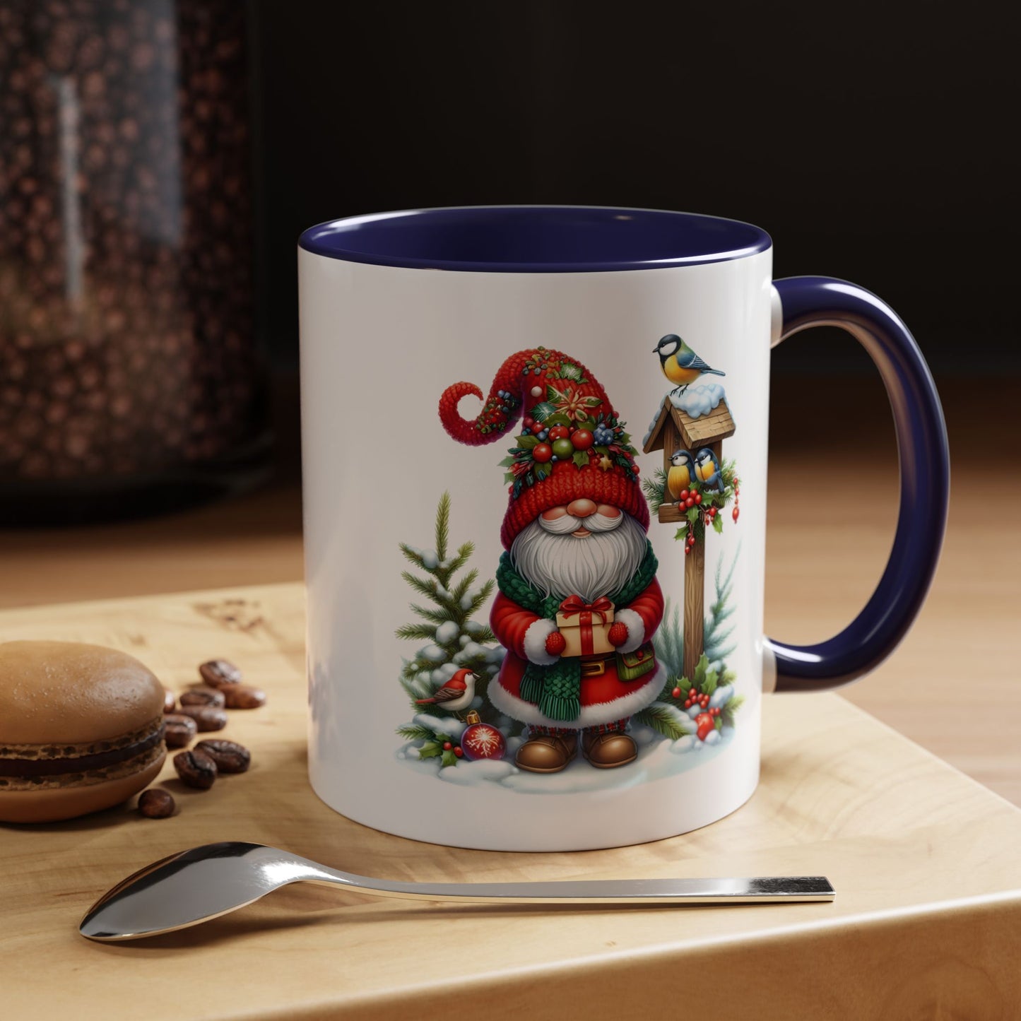 Christmas Mug - Gnome and Birds