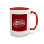 Christmas Mug - Merry Christmas White Text Maroon Background