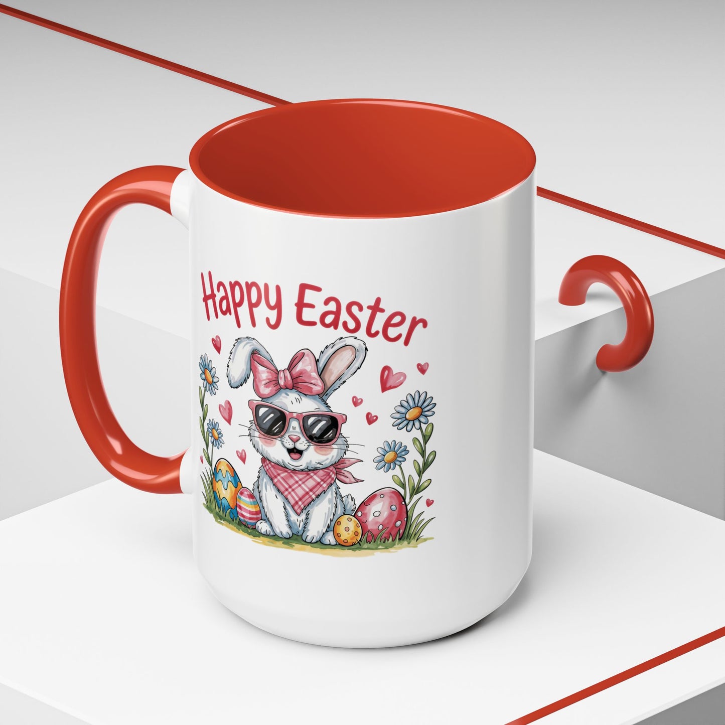 Easter Mug - Happy Easter Cool Bunny