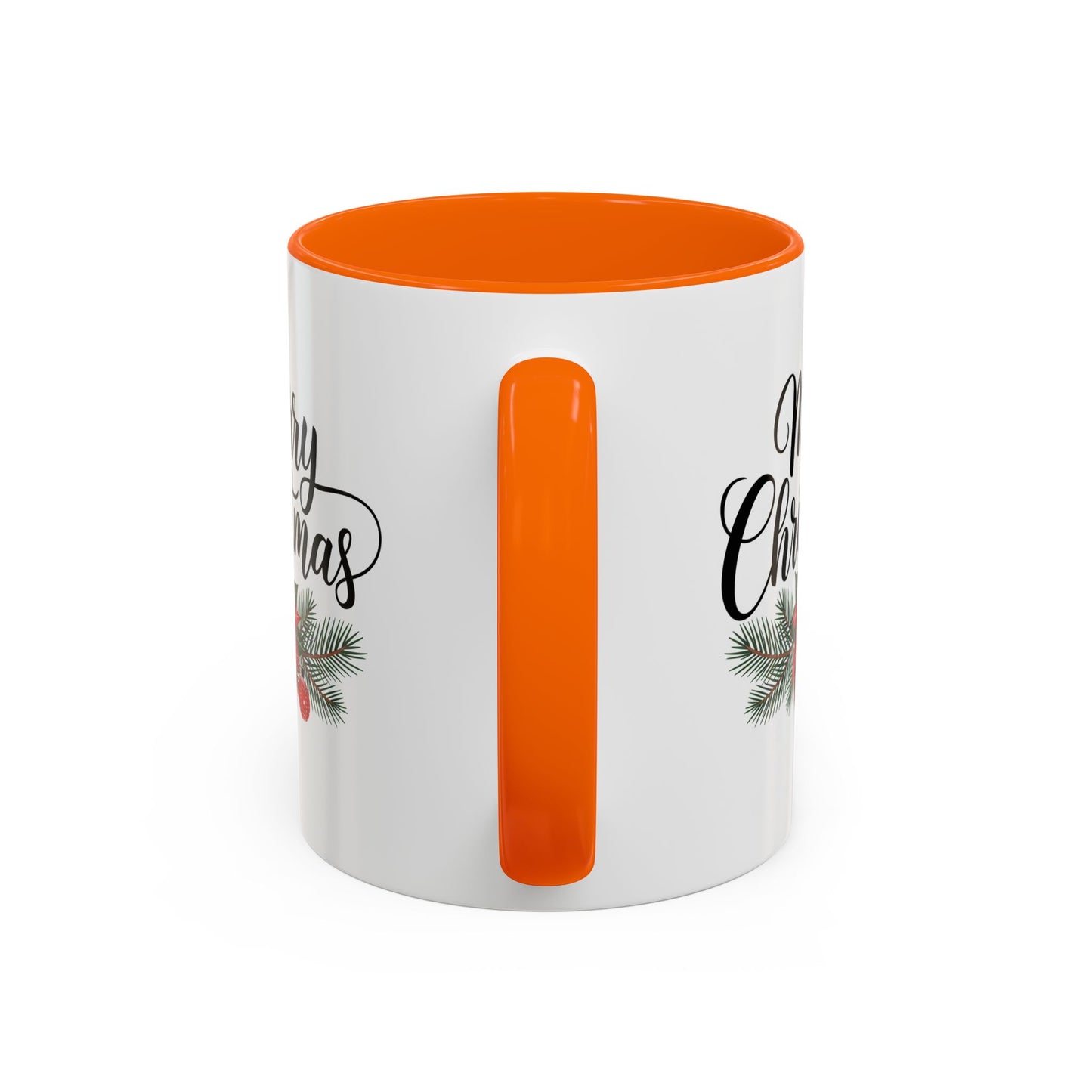 Christmas Mug - Merry Christmas Black Text Mistletoe