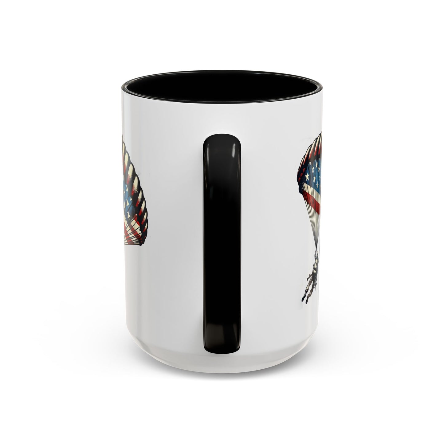 4th of July Mug - Airborne Soldier Parachute Flag