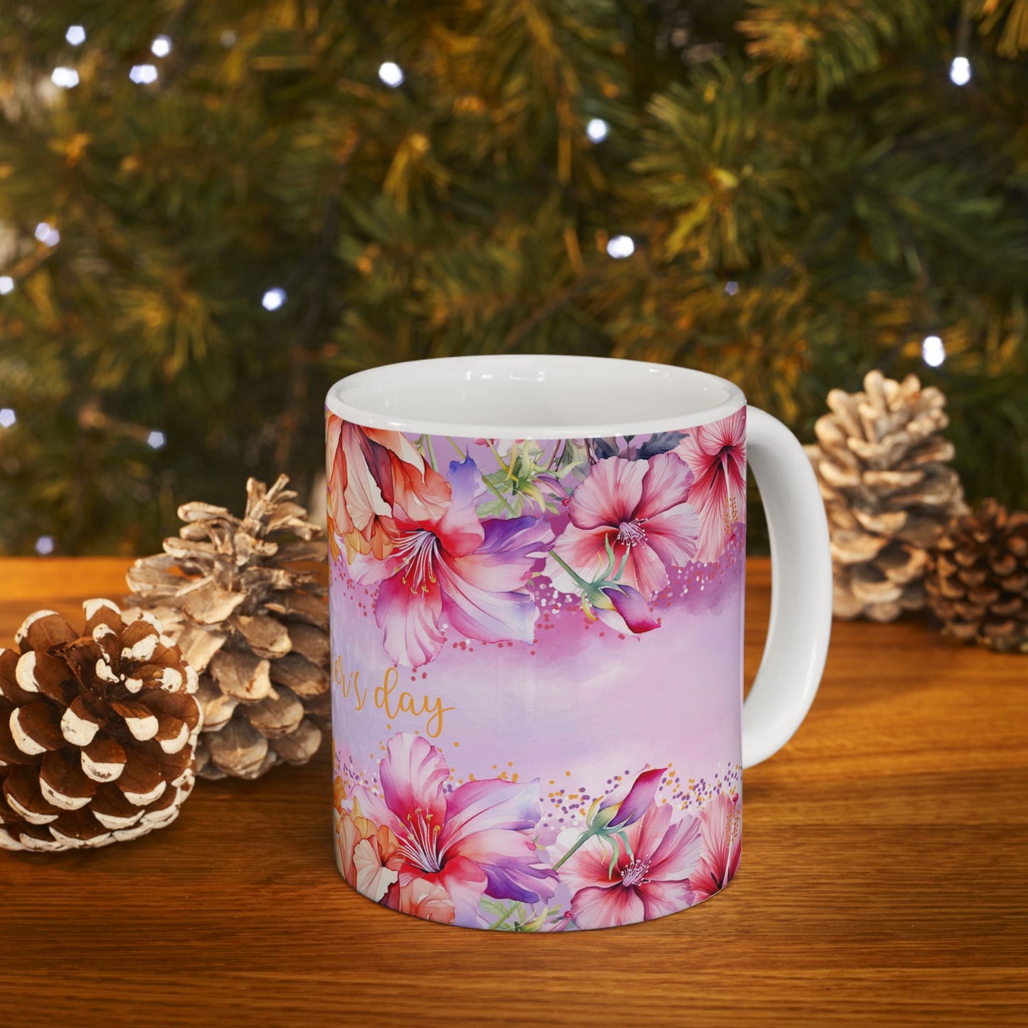 Mother's Day Mug - Happy Mother's Day Floral Design