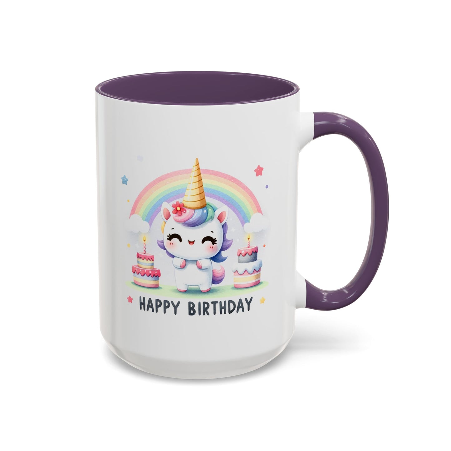 Birthday Mug -  Unicorn With Cakes