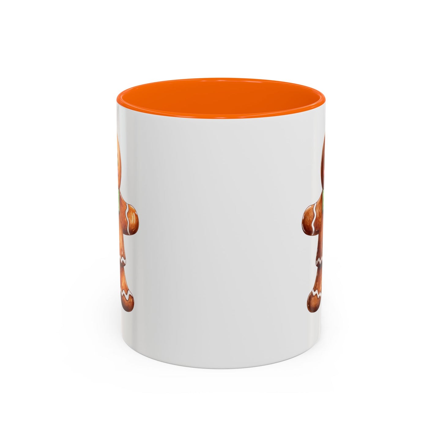 Christmas Mug - Gingerbread Man Green Bow