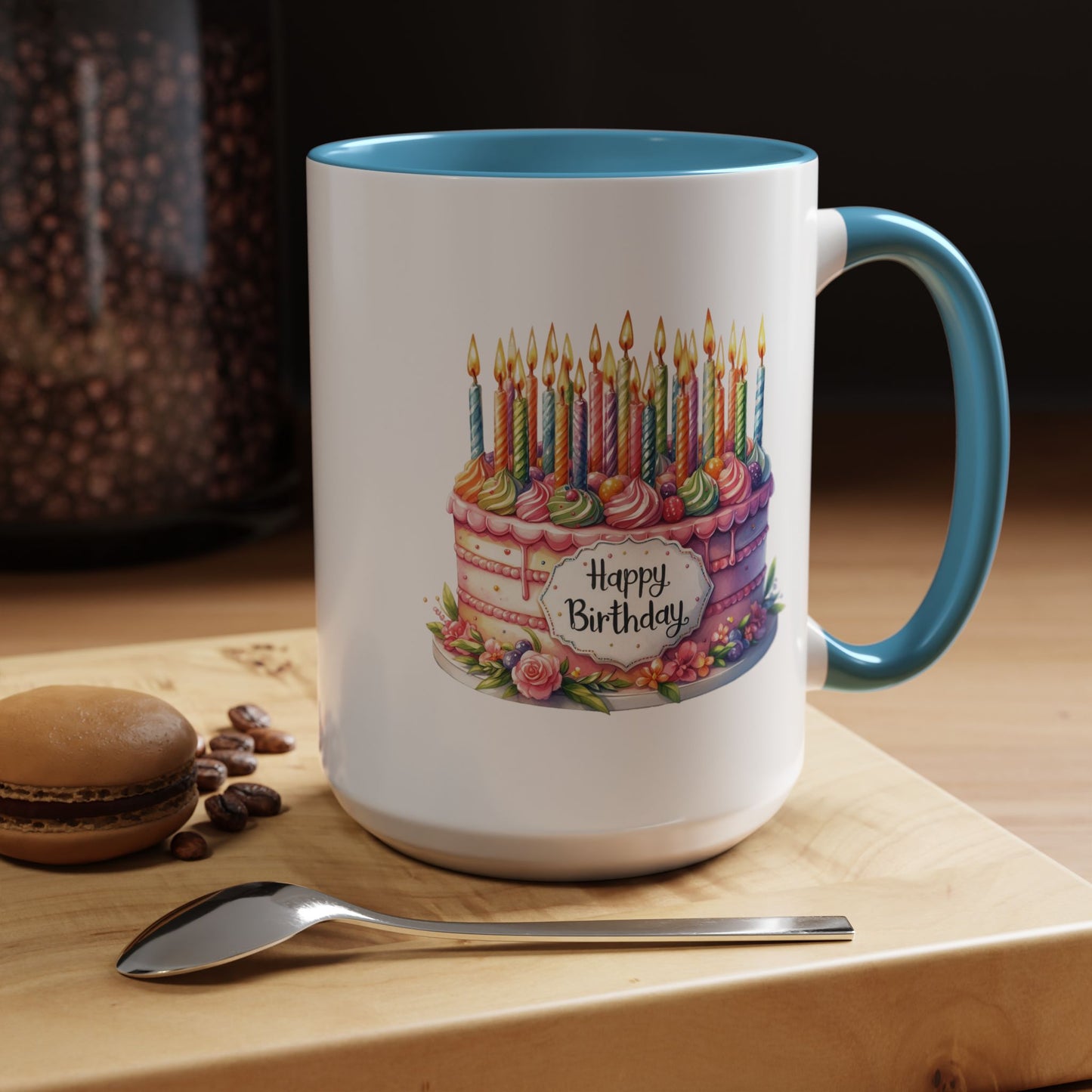 Birthday Mug - Happy Birthday Large Cake With...