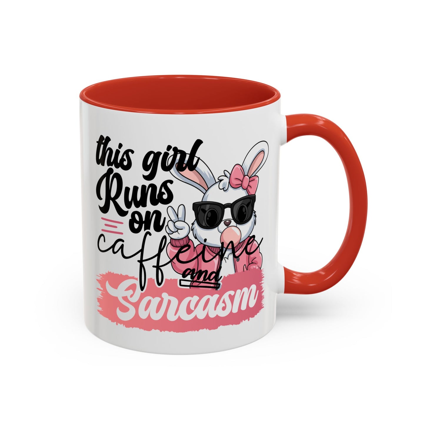 Humor Mug - This Girl Runs on Caffeine & Sarcasm