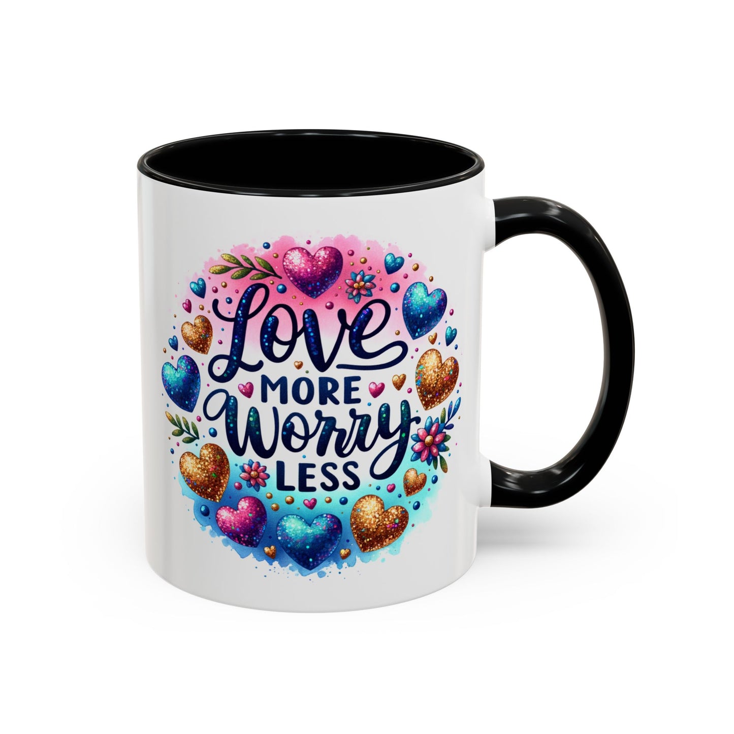 Wellness Mug - Love More Worry Less Circle