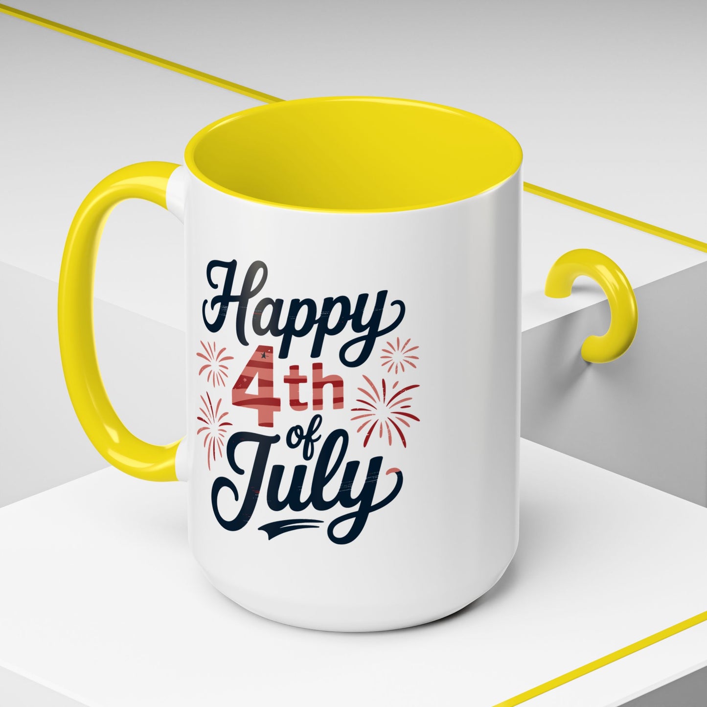 4th of July Mug - Happy 4th of July Fireworks