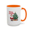 Christmas Mug - Merry Christmas Red Text Santa Tree Presents