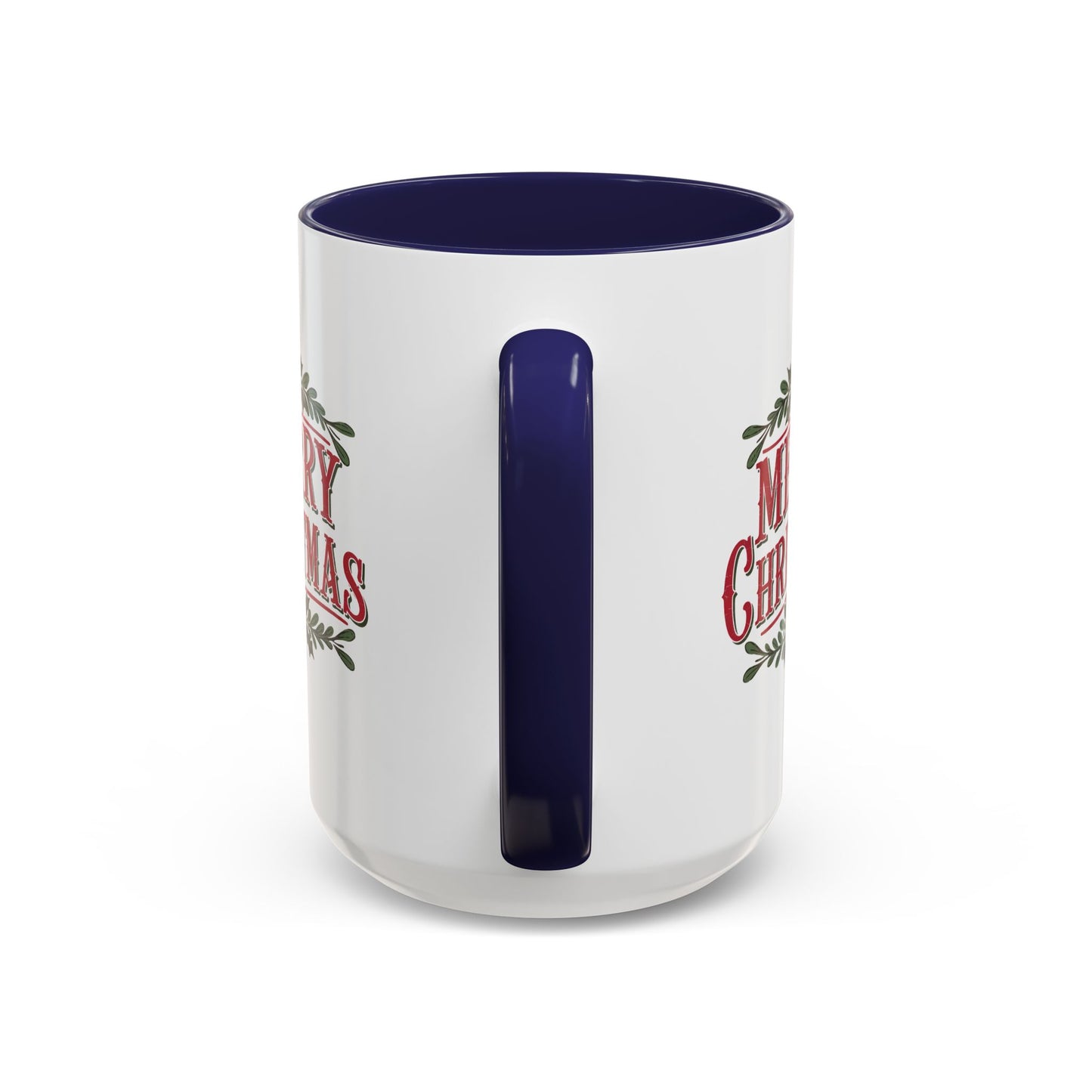 Christmas Mug - Merry Christmas Maroon Text Ornament Decorations