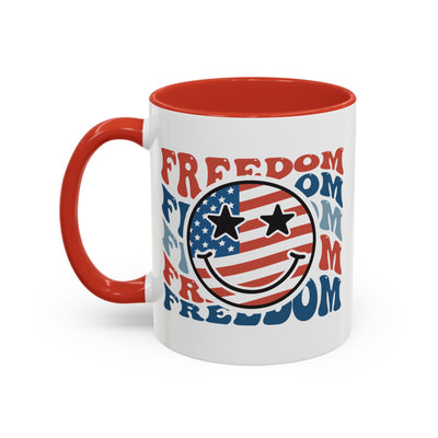 4th of July Mug - Freedom Smiley Face