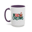 Christmas Mug - Merry Christmas Green & Red Text Santa Present