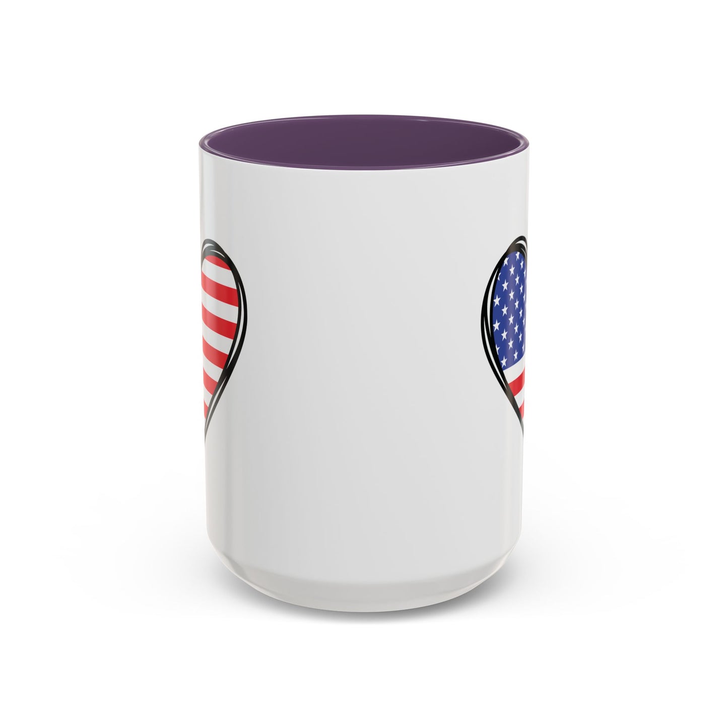 4th of July Mug - USA Flag Heart