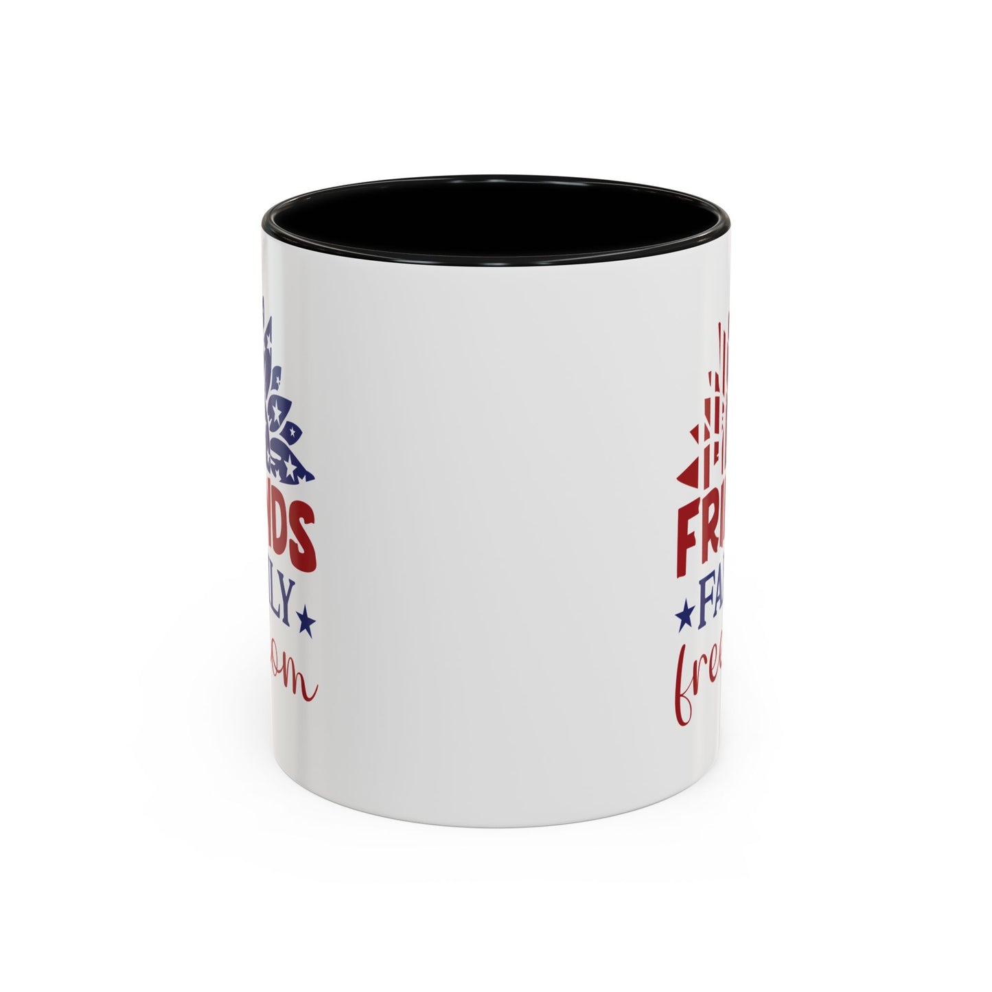 4th of July Mug - Friends Family Freedom Sunflower