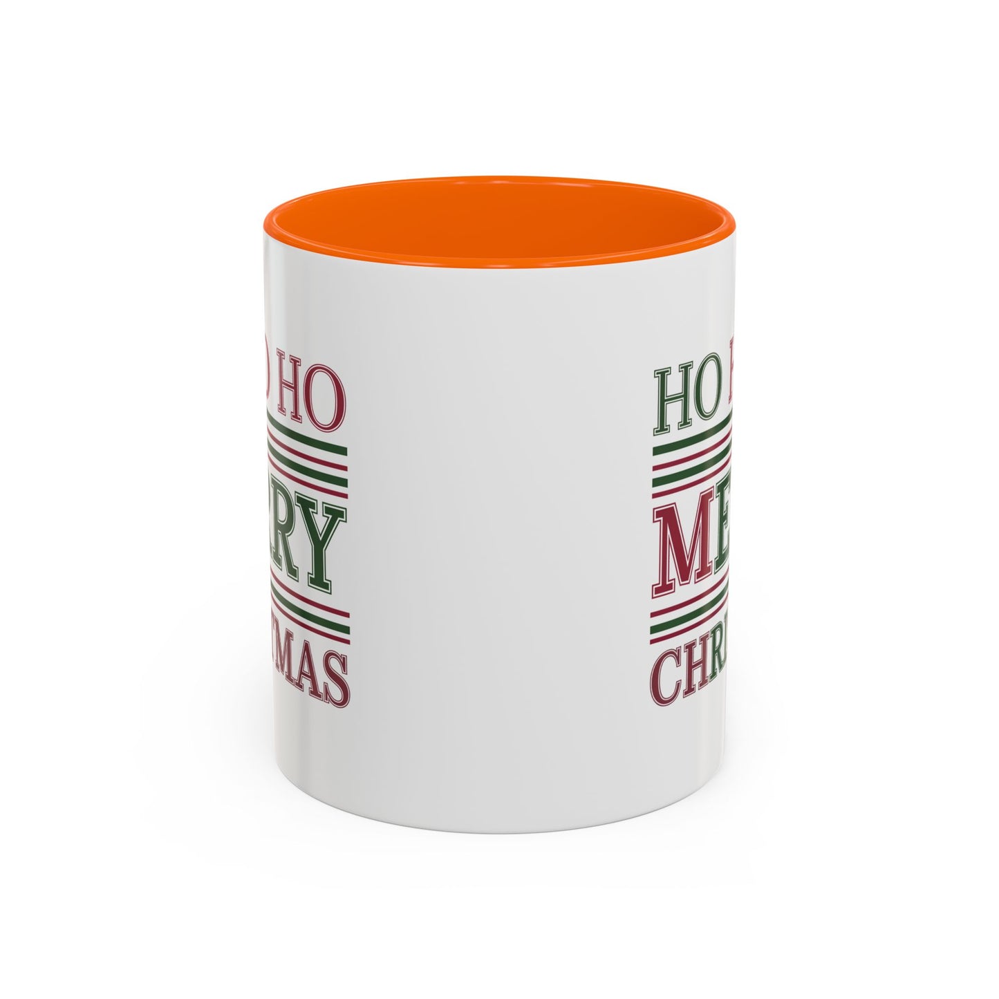 Christmas Mug - Ho Ho Ho Merry Christmas Red & Green Text 3