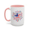 4th of July Mug - Star Flag Fireworks