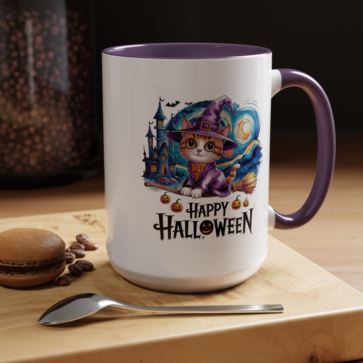 Halloween Mug - Happy Halloween Cat Witch