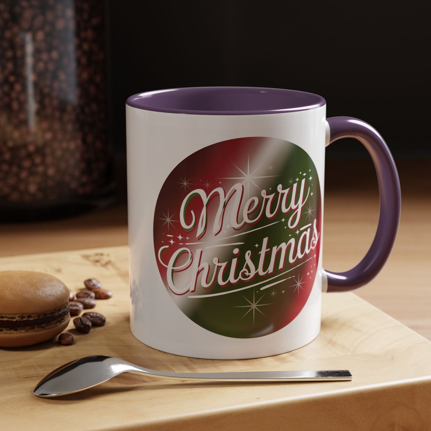 Christmas Mug - Merry Christmas White and Red Text Decoration