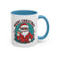 Christmas Mug - Merry Christmas Black & Red Text Cool Santa