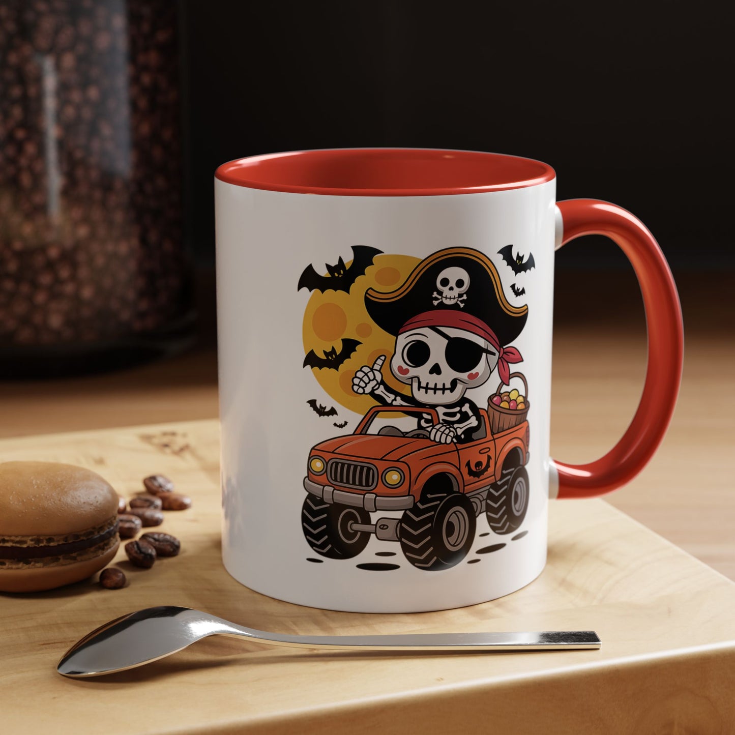 Halloween Mug - Driving Skeleton Pirate