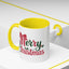 Christmas Mug - Merry Christmas Red & Green Text Bow