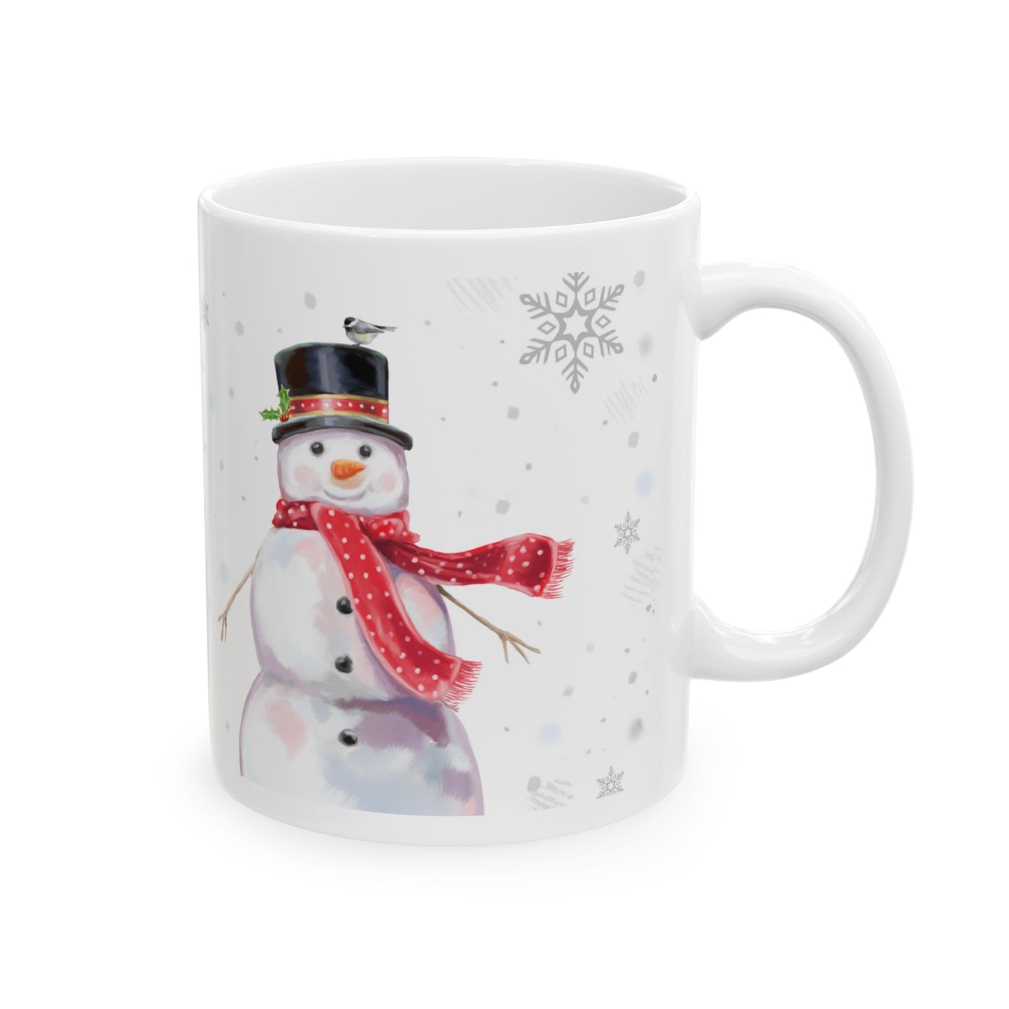 Christmas Mug - Let it Snow Red Text Snowman