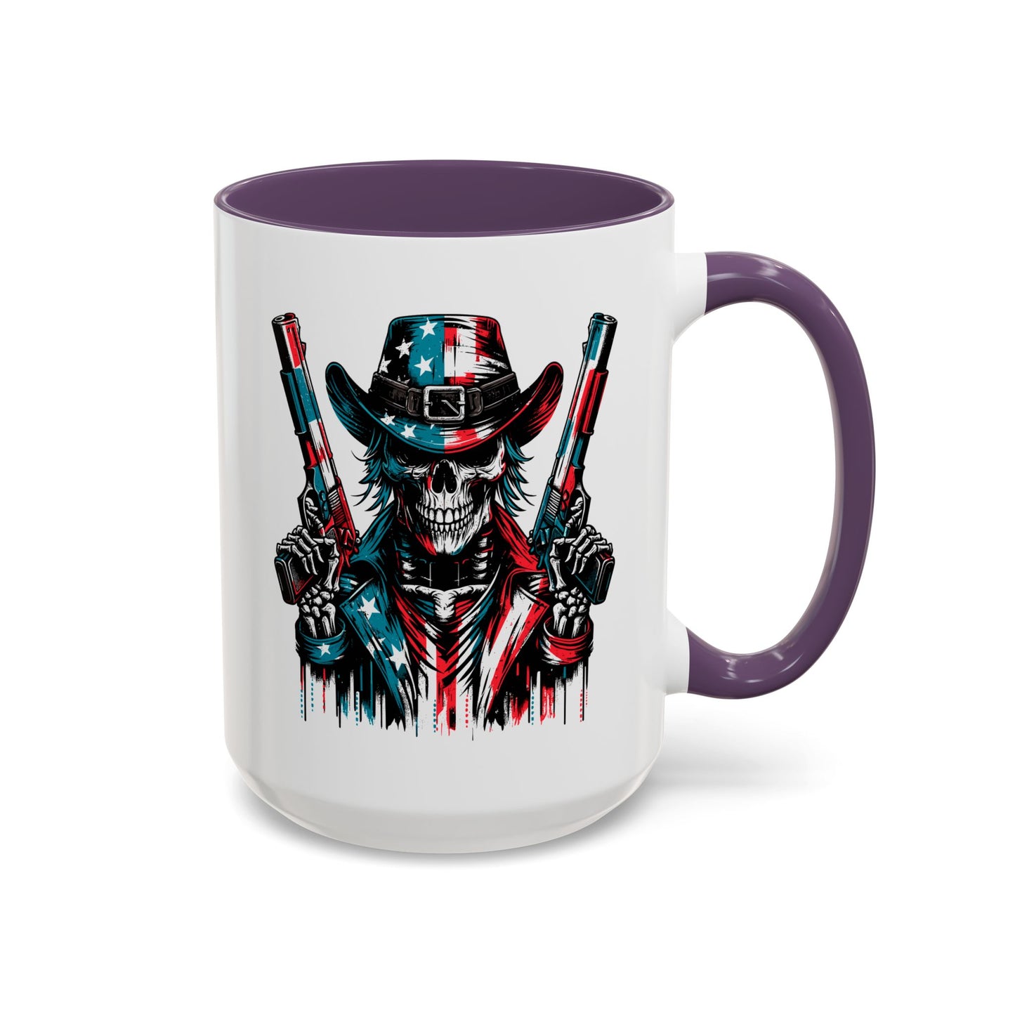 4th of July Mug - Skeleton with American Flag