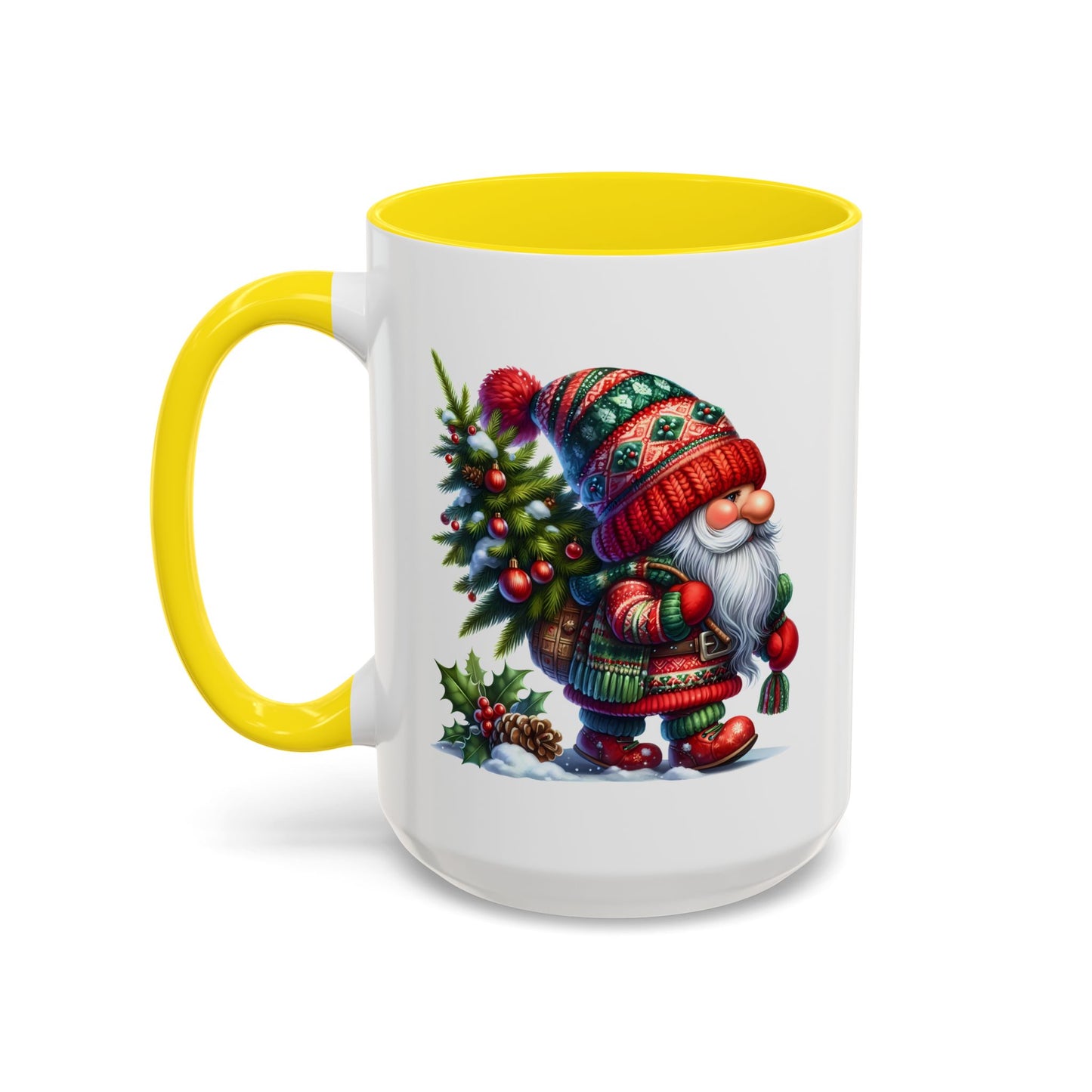 Christmas Mug - Gnome Christmas Tree and Pine Cone