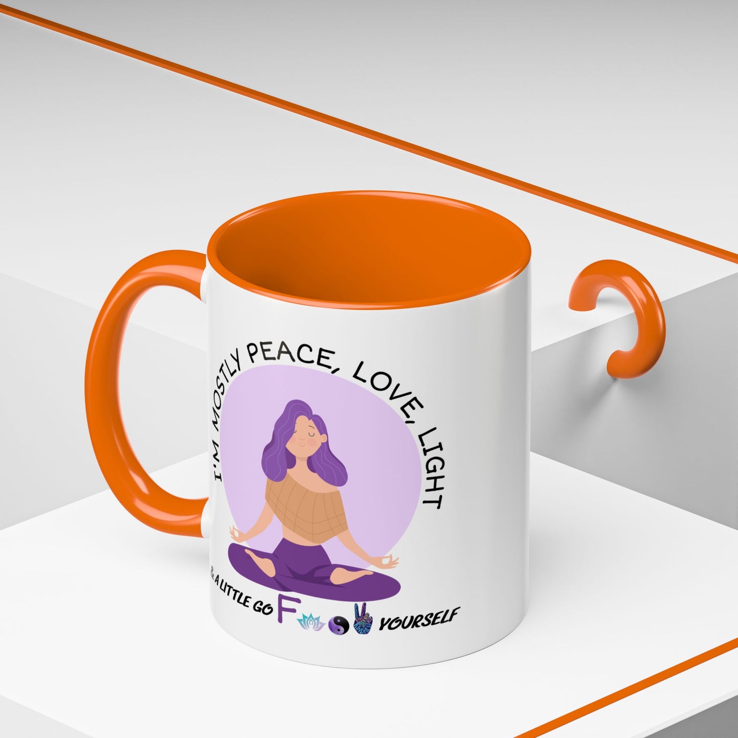 Adult Mug - I'm Mostly Peace, Love, Light