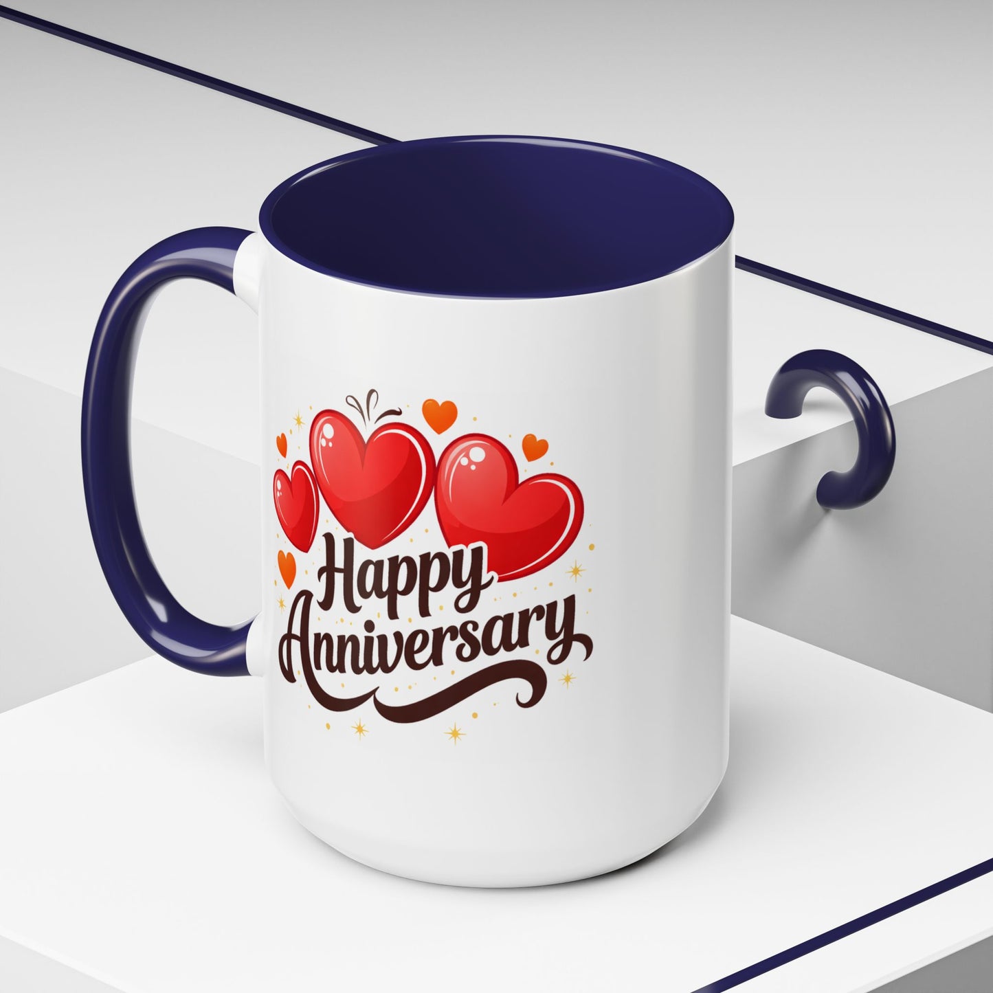 Anniversary Mug - Happy Anniversary Hearts