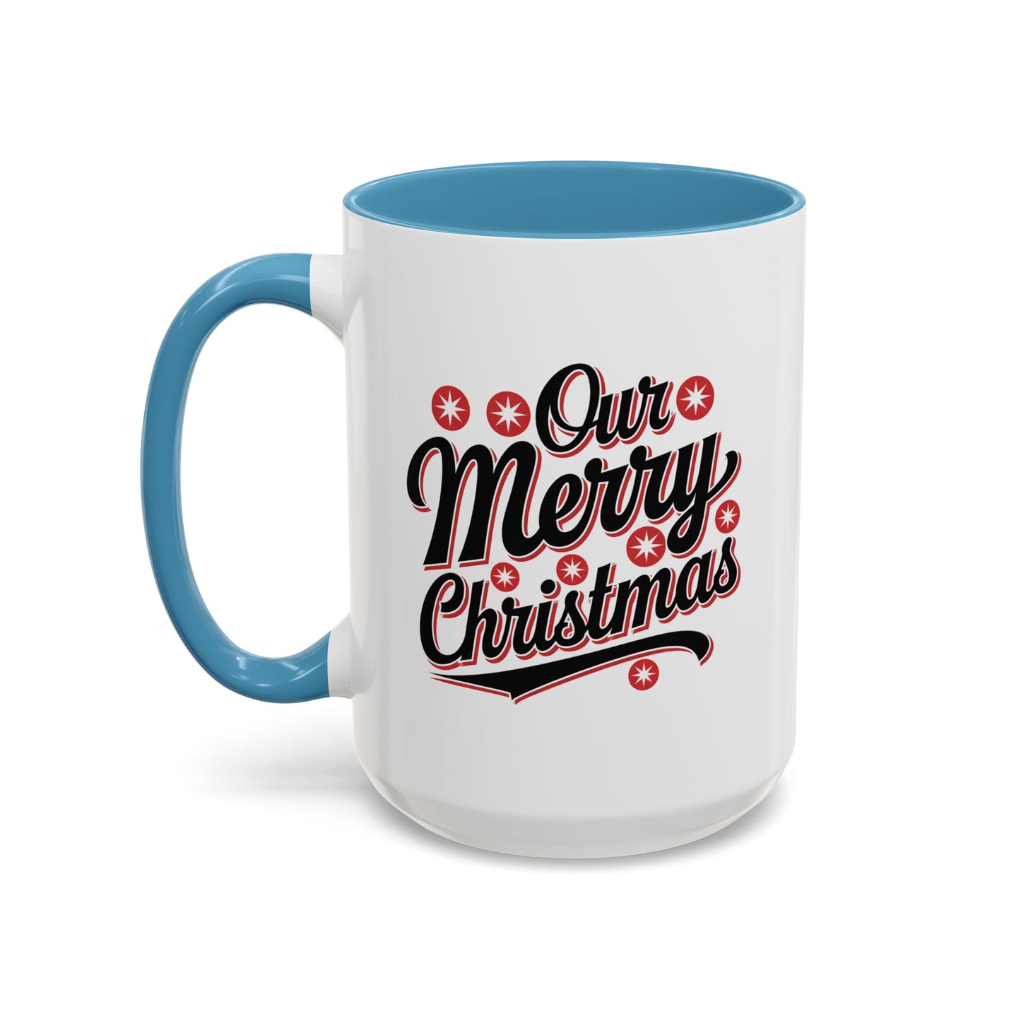 Christmas Mug - Merry Christmas Black Red & White Baseball Text