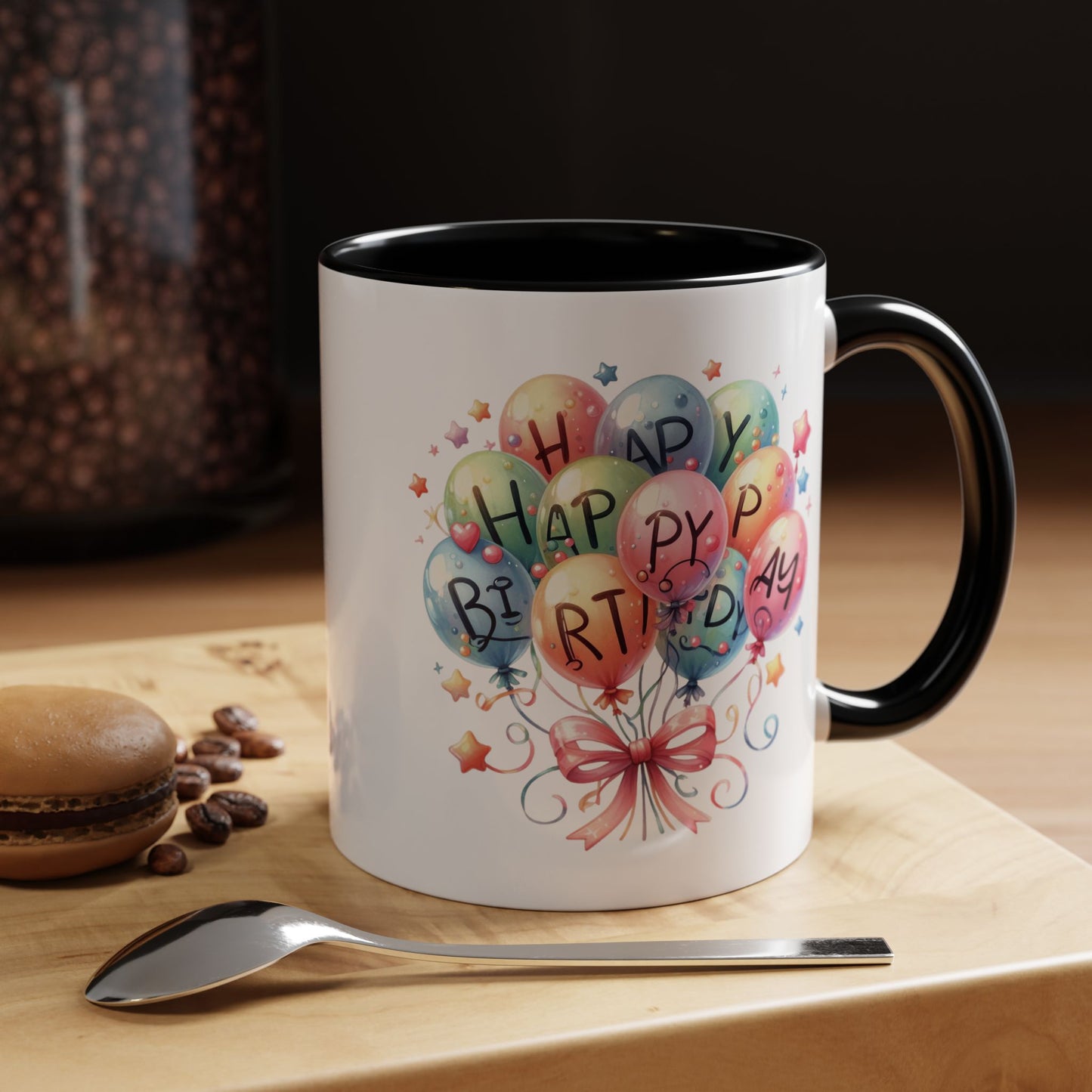 Birthday Mug - Happy Birthday Balloons