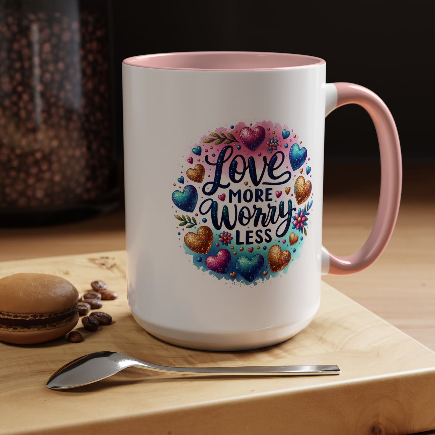 Wellness Mug - Love More Worry Less Circle