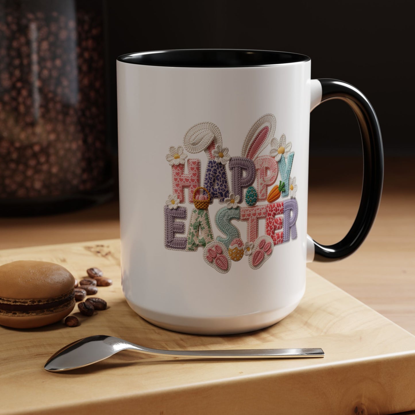 Easter Mug - Happy Easter Latch Yarn