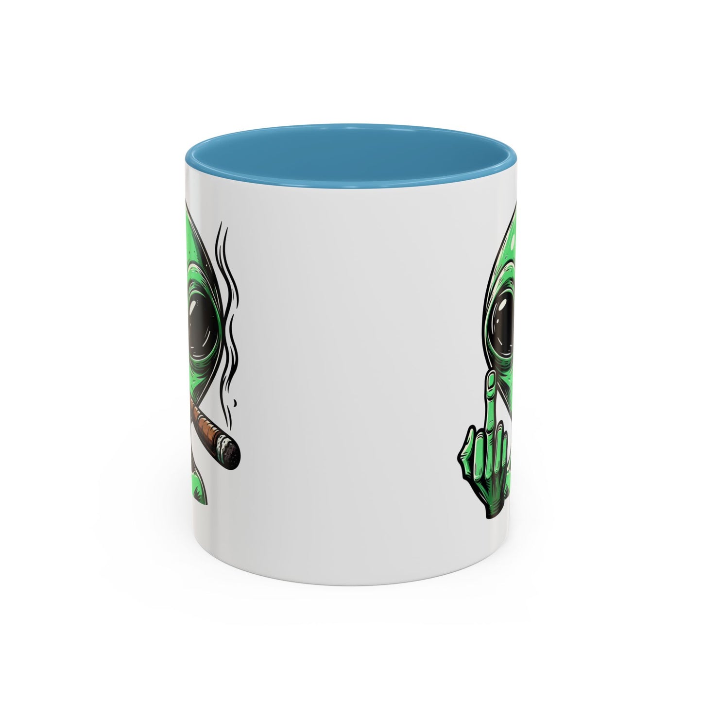 Adult Mug - Green Alien Fuck You Human