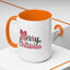 Christmas Mug - Merry Christmas Red & Green Text Bow