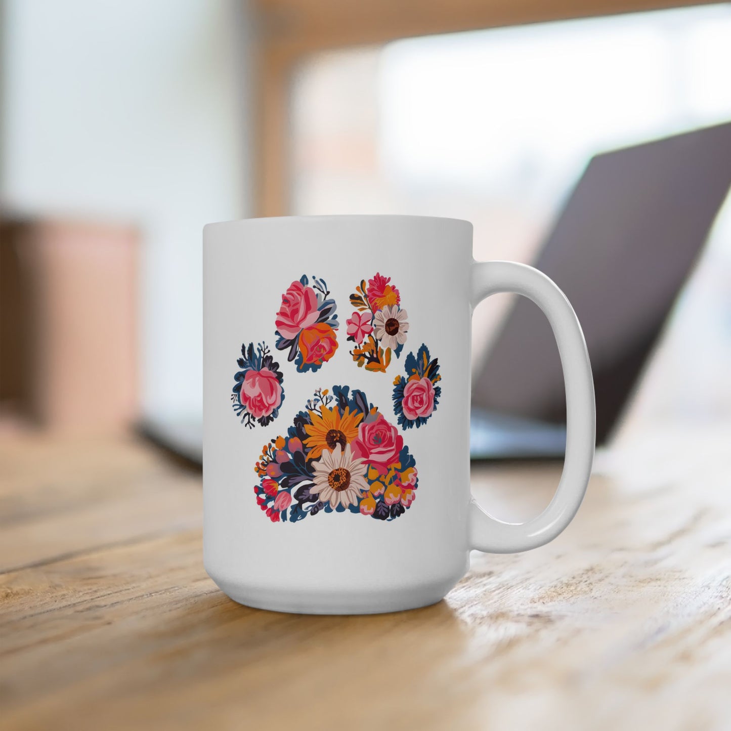 Animal Mug - Floral Dog Paw